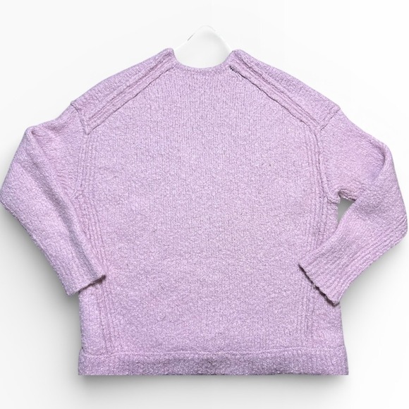 Free People Shaggy Fuzzy Knit Sweater Pullover Pink Purple Size Small Alpaca ** - Picture 2 of 9
